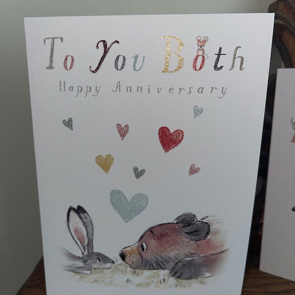 Happy Anniversary , Quality Greeting Card, to You Both 'the Bear, the ...