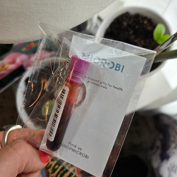 Blood Test Tube Keychain / Chemistry / Transfusion / Blood Bank ...