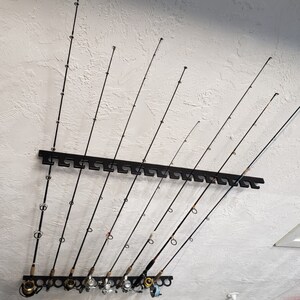 17-OFFSHORE Same Side Fishing Rod Pole Reel Rack Holder Garage Ceiling ...