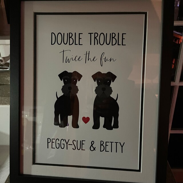 Double Trouble Twice the Fun Labrador Print Two Labradors 