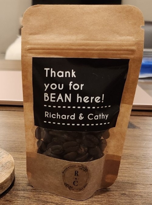 50 PCS Personalized Favors Coffee Bags, Wedding Favors diy,  The Perfect Blend, Bridal Shower Favors, Resealable Coffee Bags