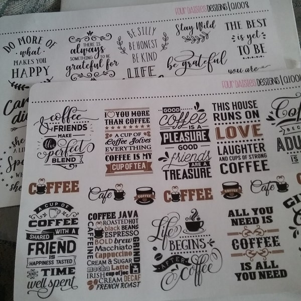 Inspirational Quotes Planner Stickers for Erin Condren Life Planner ...
