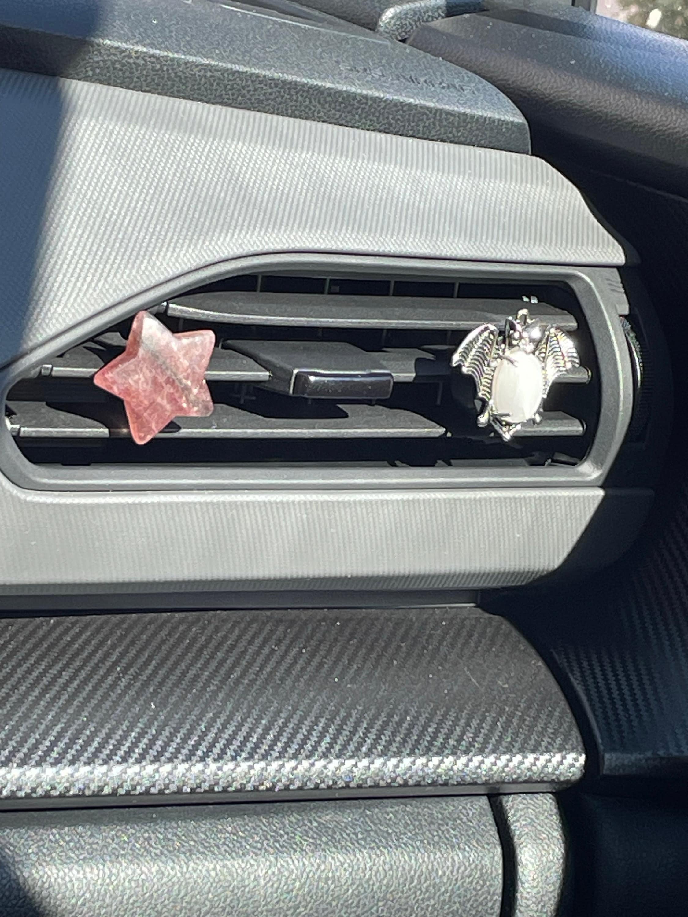 (Set of 2pcs)Crystal Car Vent Clips Crystal Star Moon Car Outlet Decoration, Natural Quartz Car Parts, Car Crystal, Car Gifts