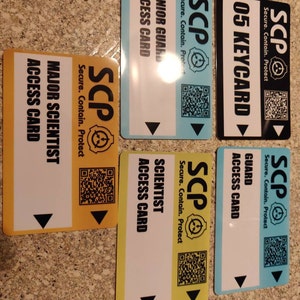 Scp Foundation Secure Access Id Cards Secret Laboratory Etsy