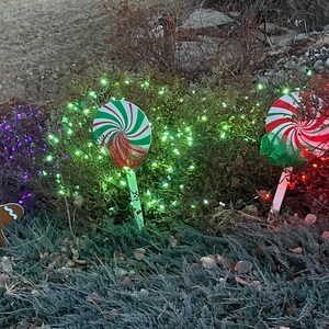 Large Christmas Lollipop Yard Decorations - Etsy