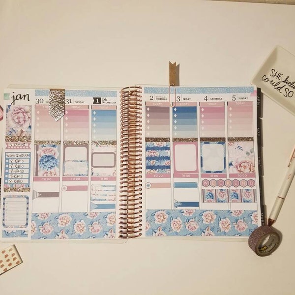 Vertical Planner Stickers for Erin Condren, Weekly Planner Kit, ECLP ...