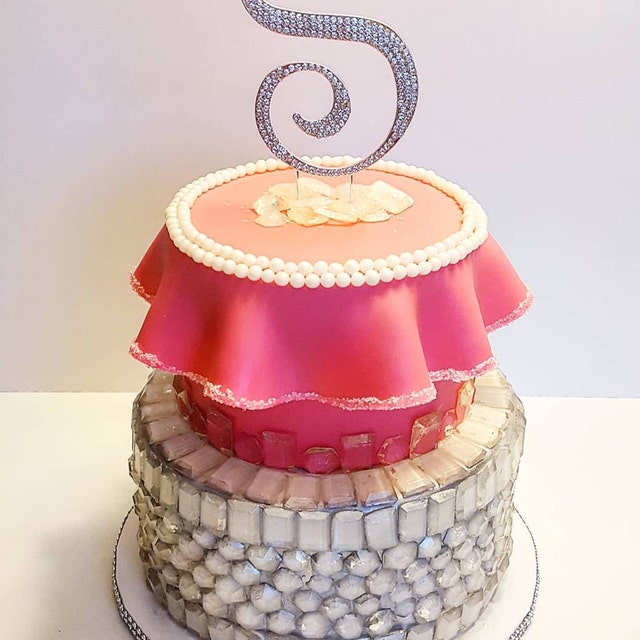 CLEAR EDIBLE SUGAR Jewels Cupcake Toppers Wedding Cake