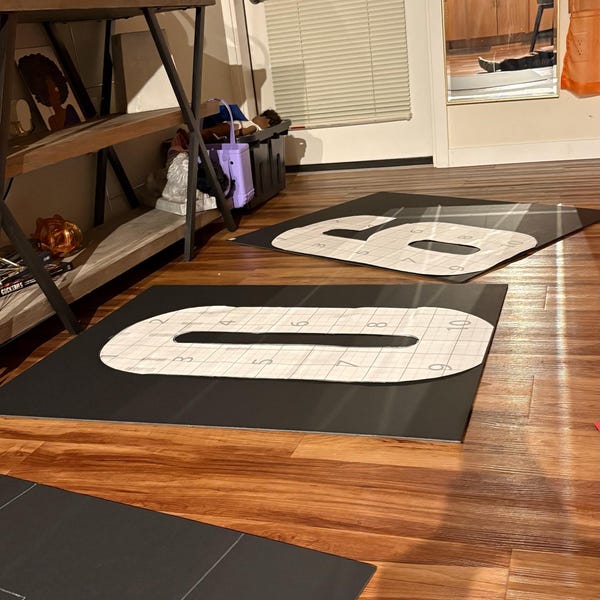 Number Props Giant Numbers TEMPLATE, 26.5in Cardboard Numbers, Birthday Decor, Large ...