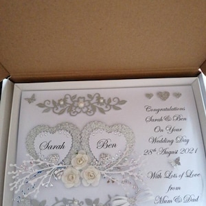 Handmade Personalised 3D Wedding Card / Anniversary / Engagement Card ...