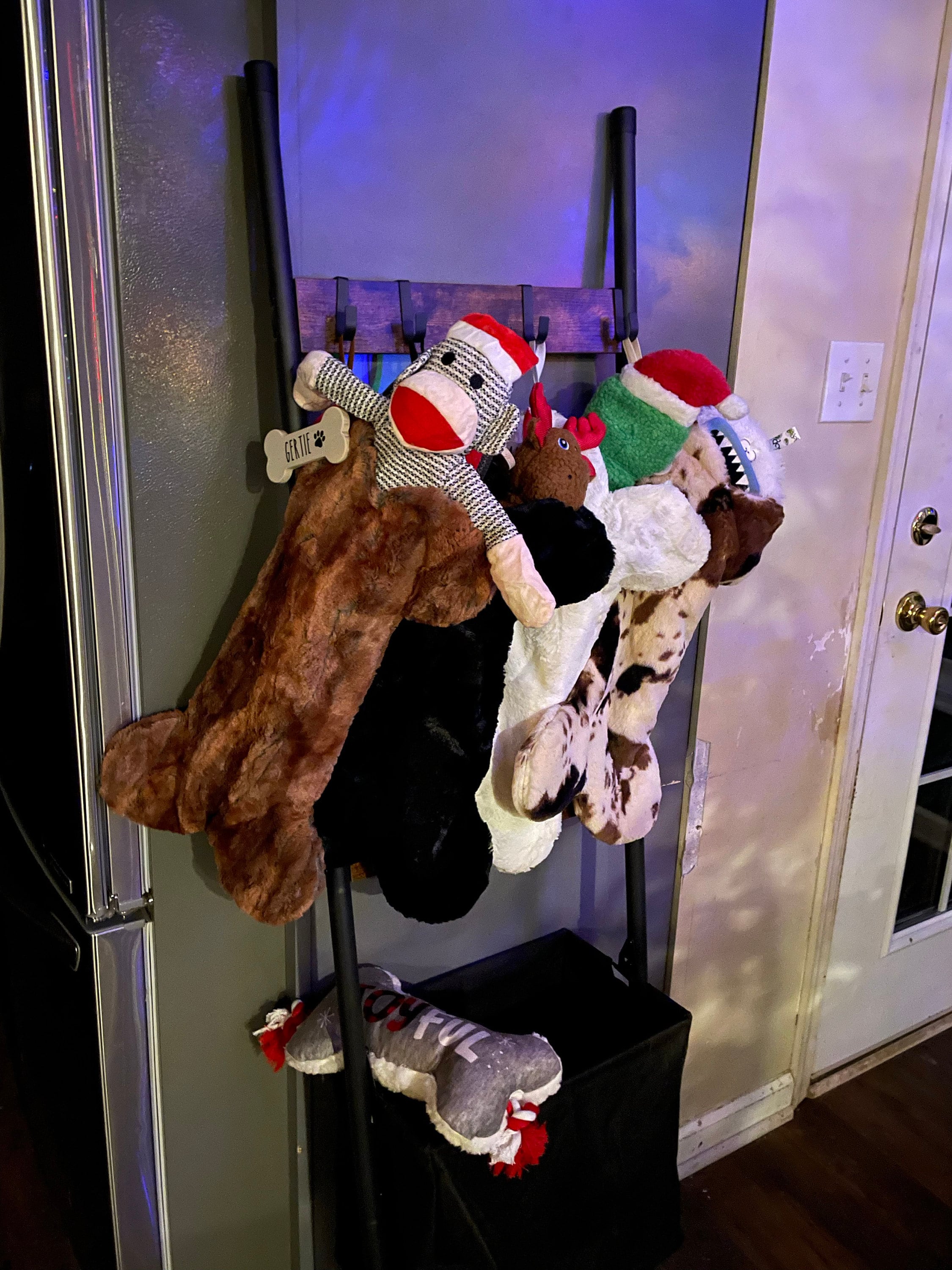 Fur Pet Christmas Stockings - Dog Stocking with Tag - Personalized Dog Bone Stocking - Gift for Dog Lover - Stocking Stuffer