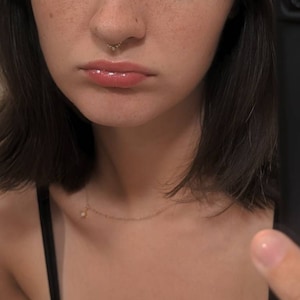 Diamonds,14k Yellow Gold Multistone Nose Ring Hoop Stud..20g..7mm - Etsy