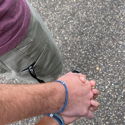 2-Pack Cross Beaded Bracelets - Adjustable Waxed Cord, Bohemian Layering Jewelry For Men & Women