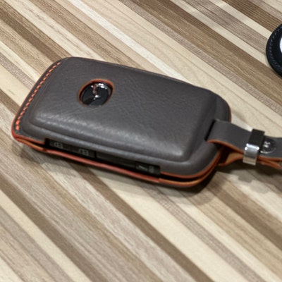 Personalized Volvo Leather Key Fob Cover, Volvo Remote Key Fob Case ...