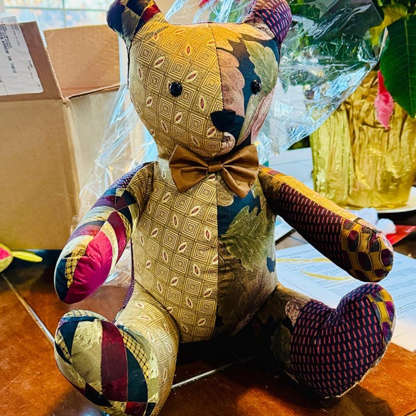 Memory Necktie Bear - Etsy