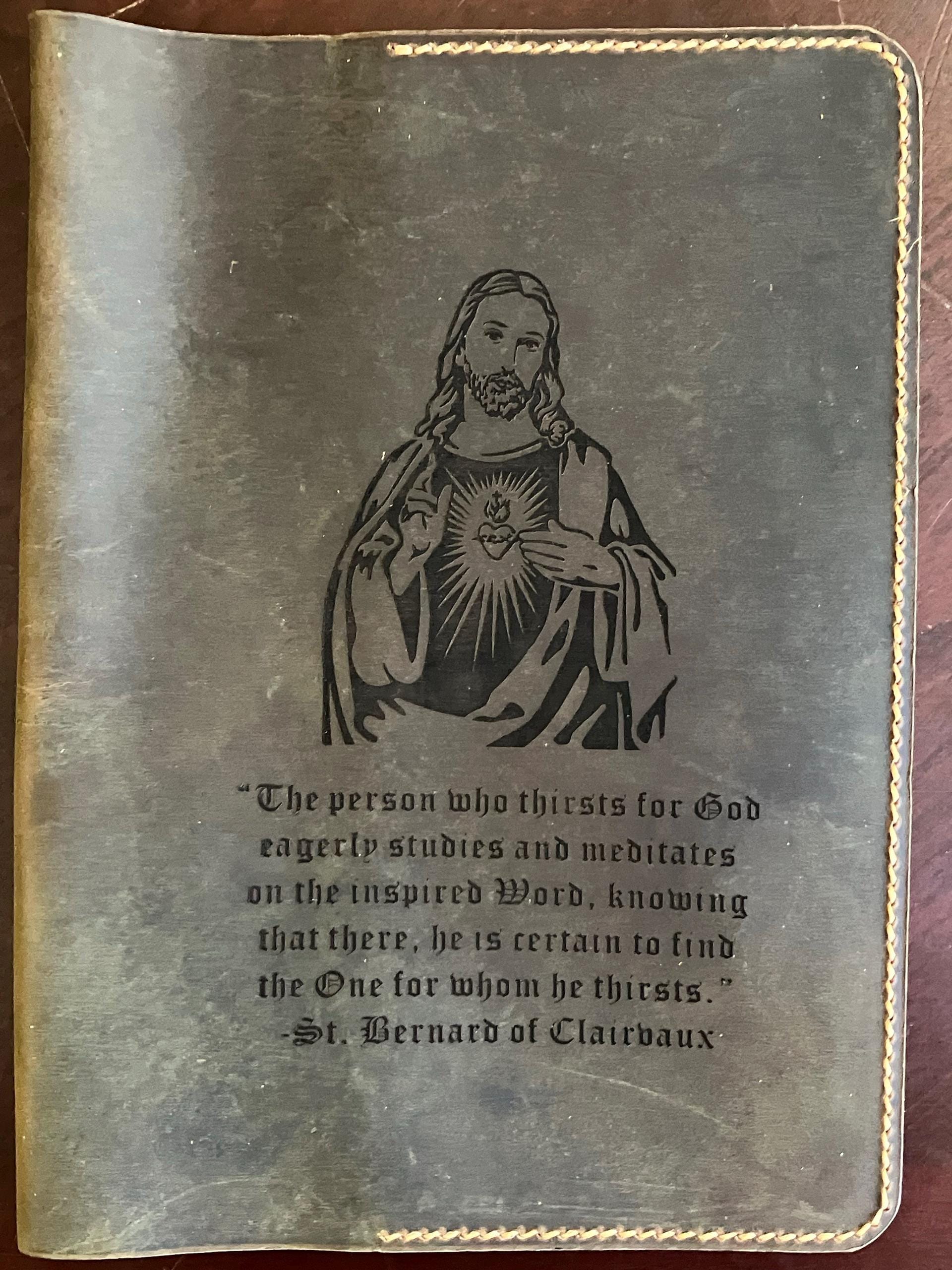 Personalized Leather cover for bible KJV , Custom leather holy bible book case cover christian gifts for men women Z04-LBBC05S
