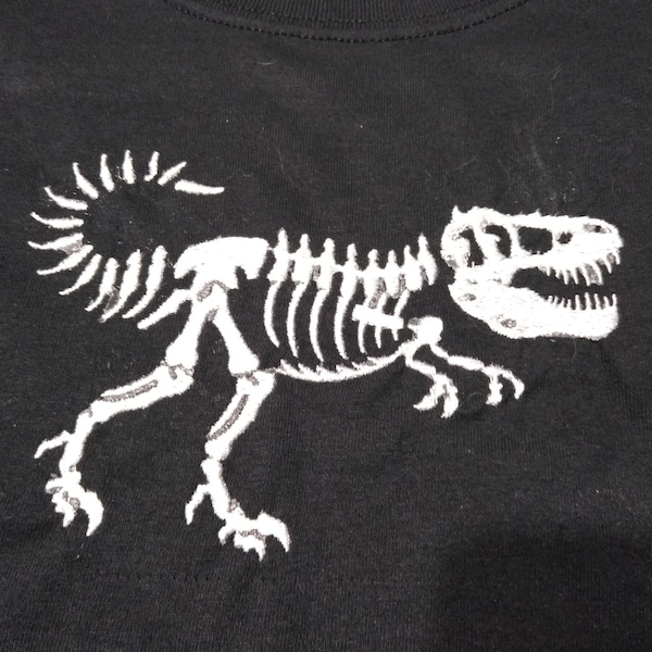 T-rex Dinosaur Dino Skeleton Bones Fill Embroidery Design - Etsy