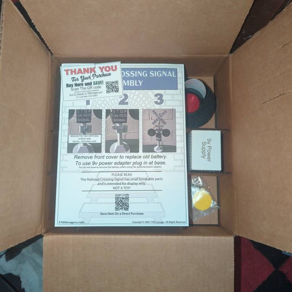 RAILROAD TRAIN CROSSING Signal Sign Kit With Flashing Led Lights Wall ...