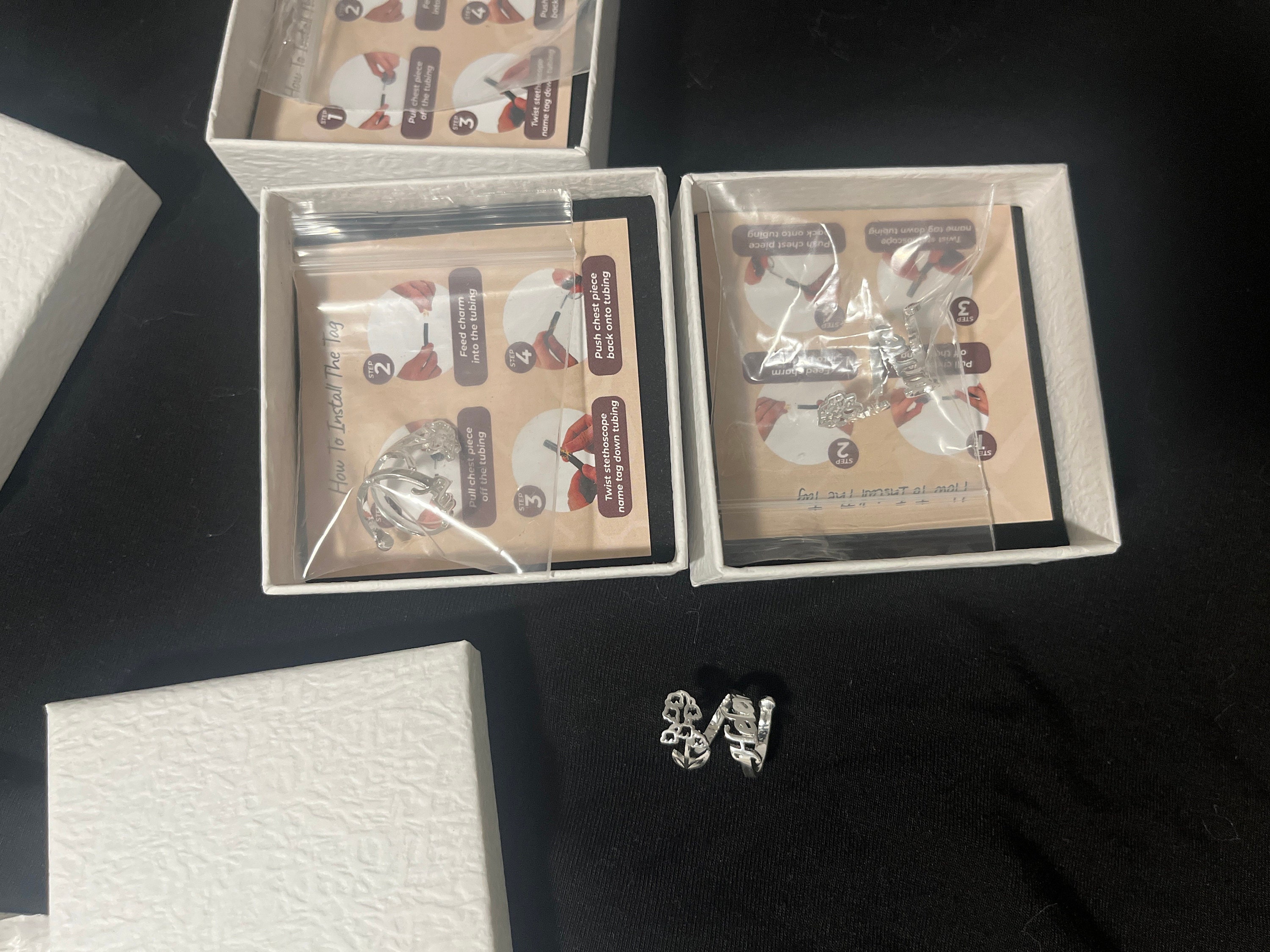 Stethoskop-Namensschild personalisiert, Stethoskop-Charms-ID-Tag mit Geburtsstein-Geburtsblume, Geschenke für Krankenschwestern, Ärzte, RN, Medizinstudenten