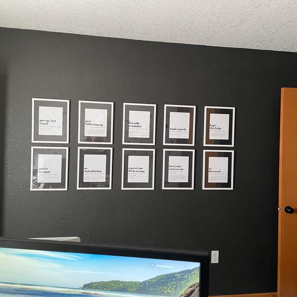 Funny Office Definition Prints Set | 81 PRINTABLES | Home Office Decor ...