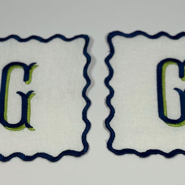 Shadow Fishtail Monogram Satin Stitch Font for Machine Embroidery ...