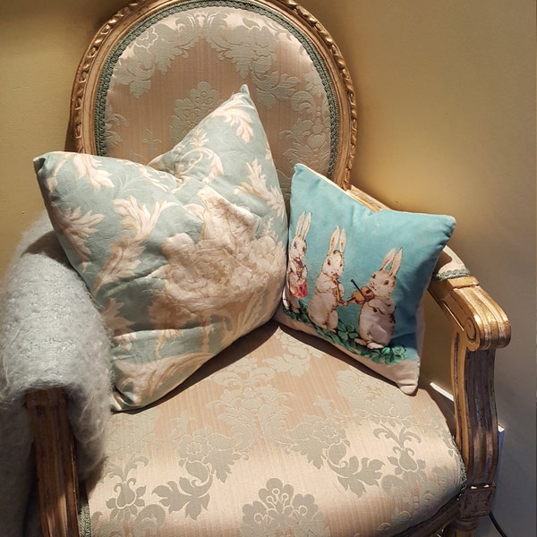 Teal Blue and Brown Maxi Dress Kaftan Angel Wing Sleeves Empire Waist