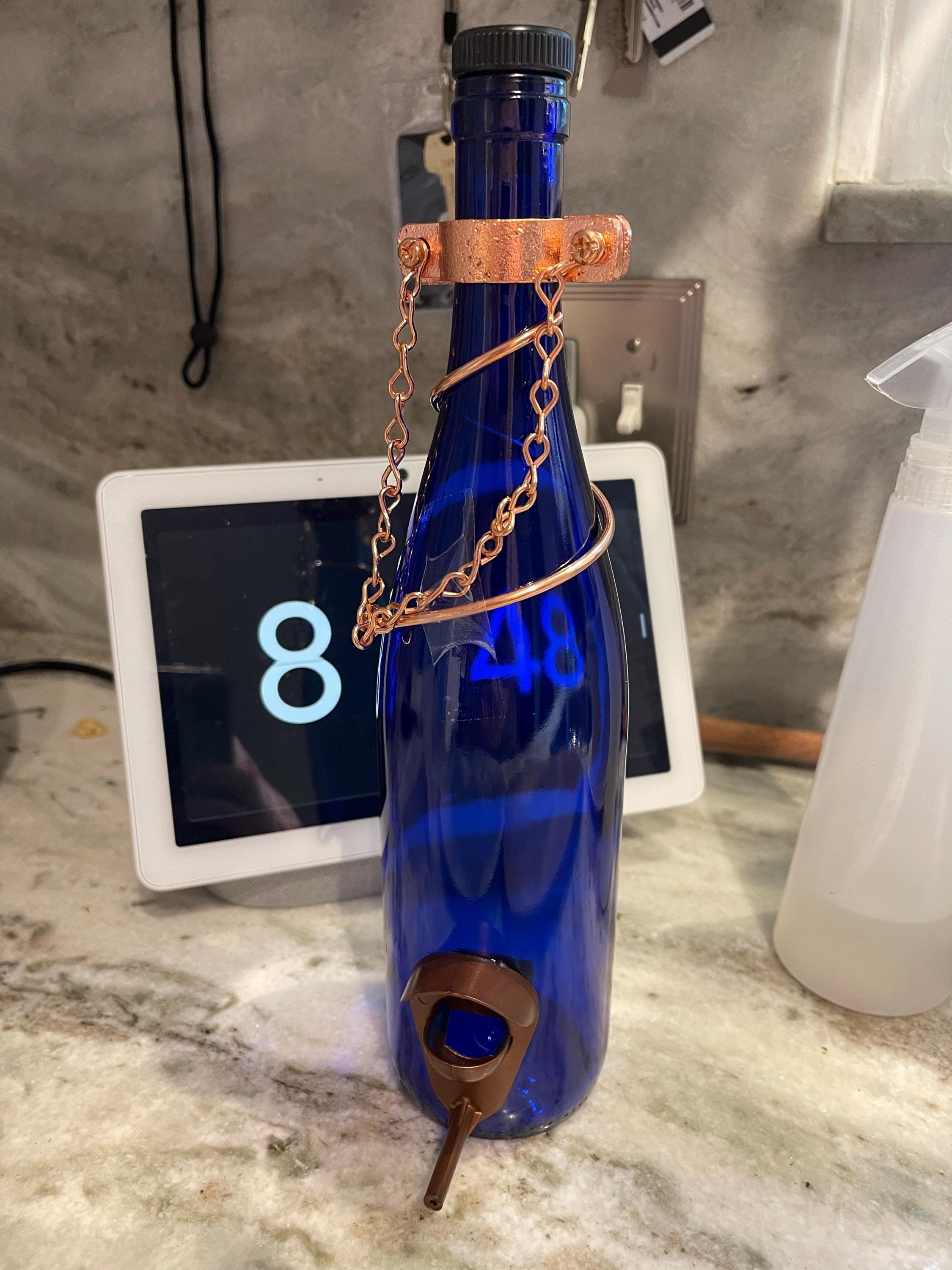 Bird Feeders for the Outdoors, Wild Birdfeeder, Wine Bottle Decor, Upcycled Decor, Garden Decor, Gift for Mom, Wine Bottle Gift Ideas