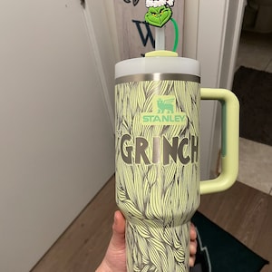 The Grinch Custom Stanley Adventure Quencher 40 oz tumbler/ Simple Mod –  Etch and Ember