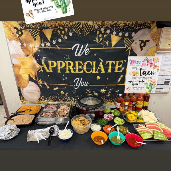 Taco Appreciation Sign Printable Employee Appreciation Staff ...