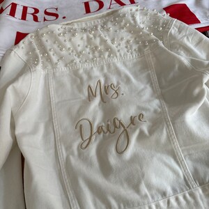 Embroidered Bride Denim Jacket, Bride Jean Jacket, Future Mrs Jacket ...