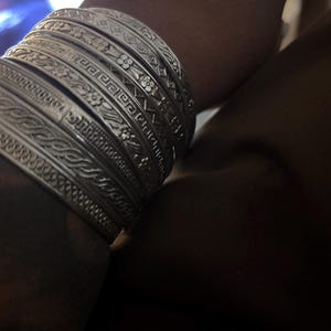 9-piece Sterling Silver Bangle Set: Handmade Women's Jewelry - Etsy