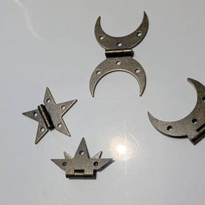 Small Steel Crescent Moon Hinge With Bronze Finish - Etsy
