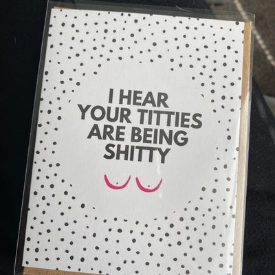 Breast Cancer Card Funny - Breast Cancer Support Card - Breast Cancer Gift - Funny Cancer Card - Breast Cancer Funny Gift - Cancer Card