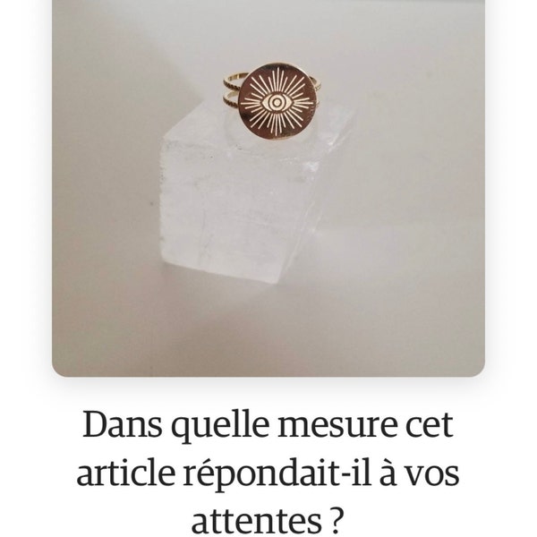Bague œil D'Horus Porte-bonheur En Métal Argenté - Taille Réglable - Neuf Avec étiquette