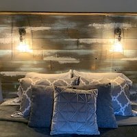 Curated visual reference: Curated Whitewashed Reclaimed Wood Headboard Price Gallery View 47