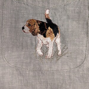 ビーグル犬の刺繍デザイン 動物の刺繍アート 4x4 フープサイズ 即時