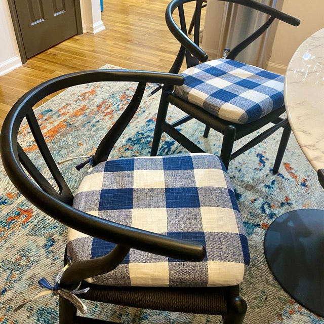 Chair Cushions Black And White Check Dining Chairs Dining Table