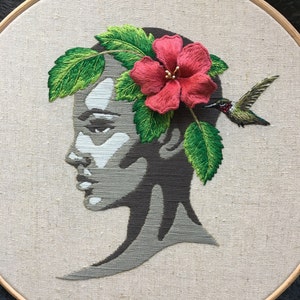Stumpwork Embroidery Red Hibiscus Flower Tutorial, 3D Embroidery