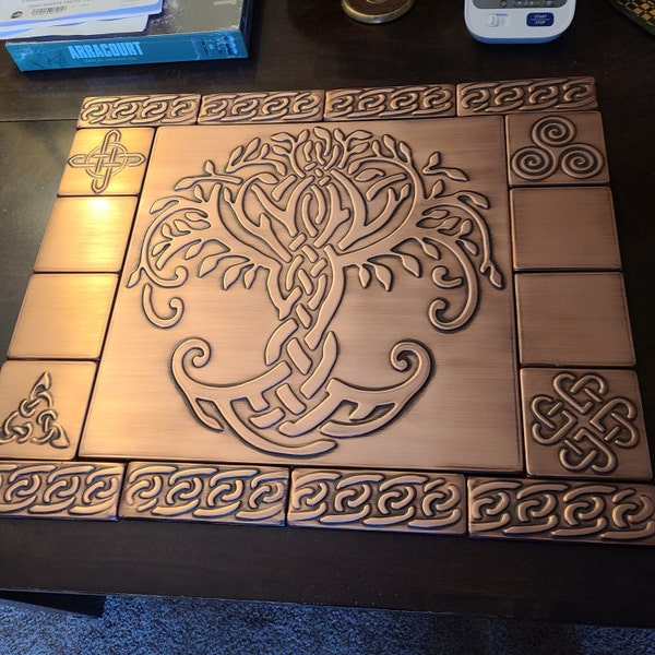 Beautiful Celtic Tree of Life, Set of 17 Handmade Tiles - 100% Copper ...