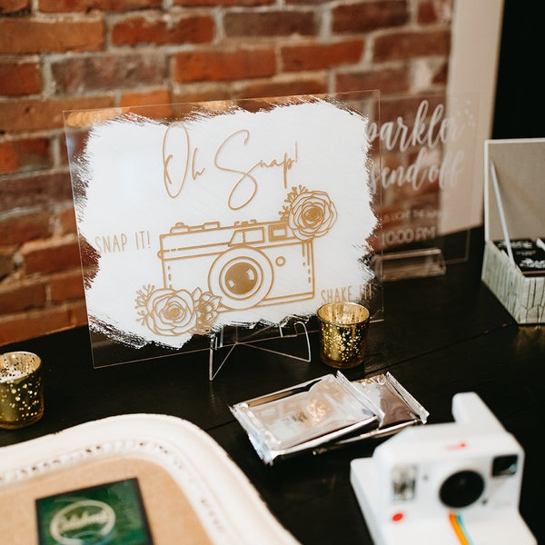 Acrylic Photo Wedding Sign - Acrylic Sign 14x11 or 11x14 - Etsy