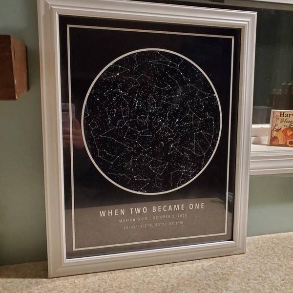 DIGITAL DOWNLOAD - Custom Star Map, Constellation Chart, Map of the ...