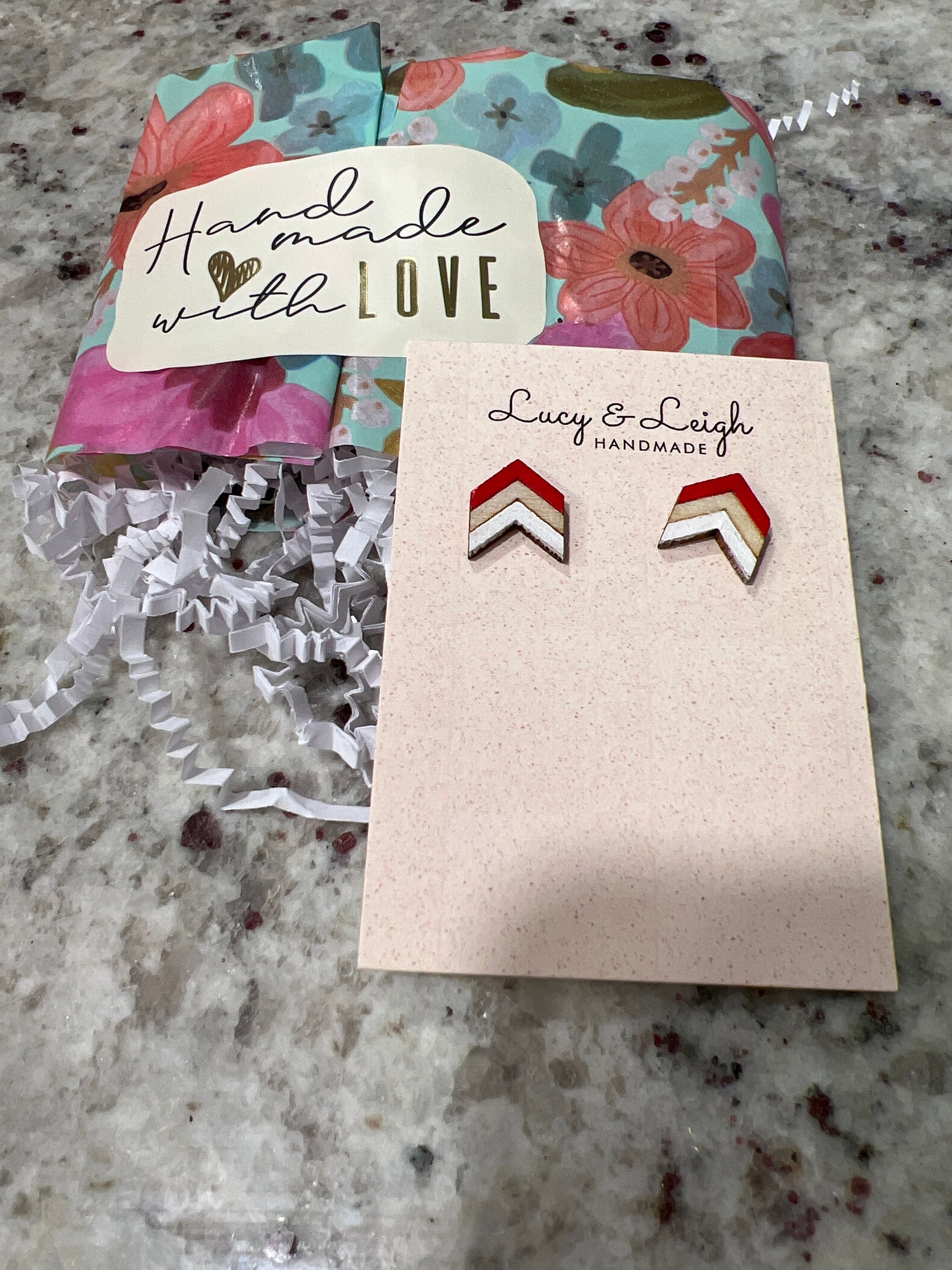 School Spirit Earrings, Team Colors, Handpainted Custom Color Wooden Stud Earring, Cheer Earring,  Game Day Jewelry, Back to School Earrings