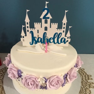 Princess Birthday Cake Topper Princess Castle Birthday Cake Etsy