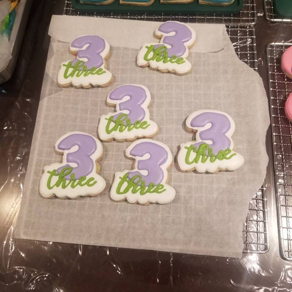 Scripted Number Cookie Cutter Set of 10 - Etsy