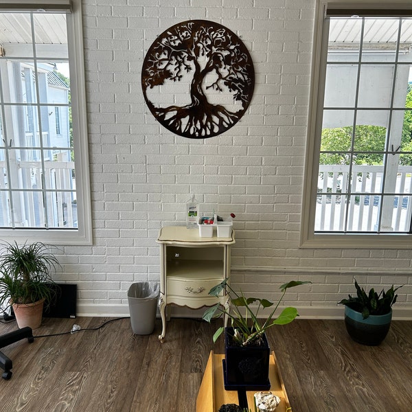 Tree of Life Metal Wall Art Wall Decor Metal Tree Round Tree Sign Cut ...