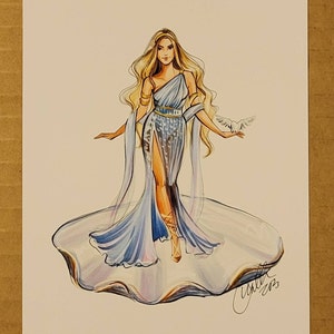 アフロディーテ（ギリシャの女神ファッションイラストプリント