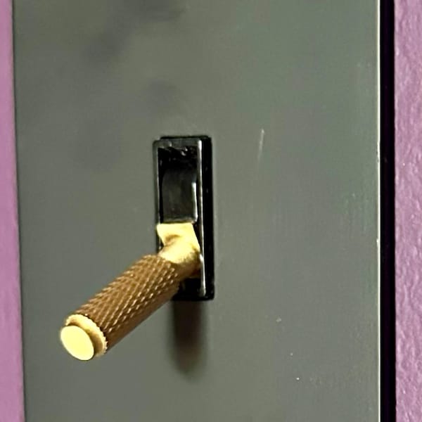 Retro toggle dimmer light switch aged brass finish 1 gang plate etsy
