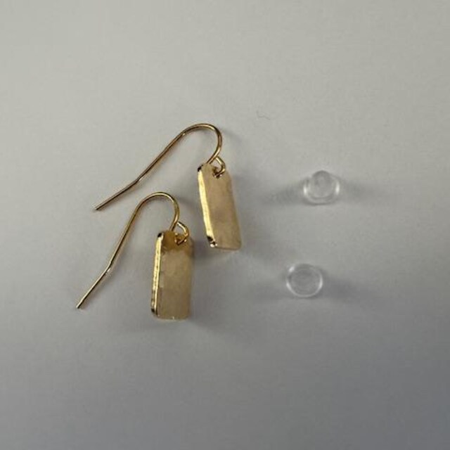 ★MIDNIGHT MOMENT.★ rectangle mini earring gold MIDNIGHT MOMENT