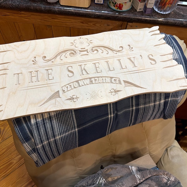 Personalized Carved Wood Family Name Sign, Retro Decor - Etsy