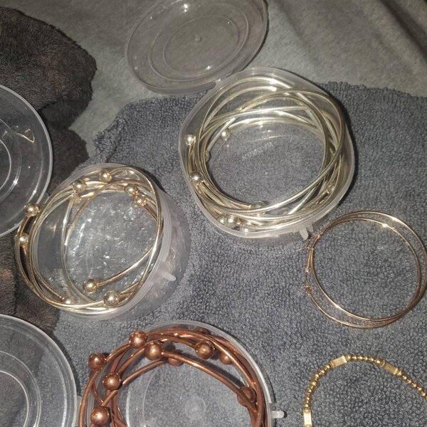 Stacking Bangle in Sterling Silver, Sterling Silver Bangle Set, Set of ...