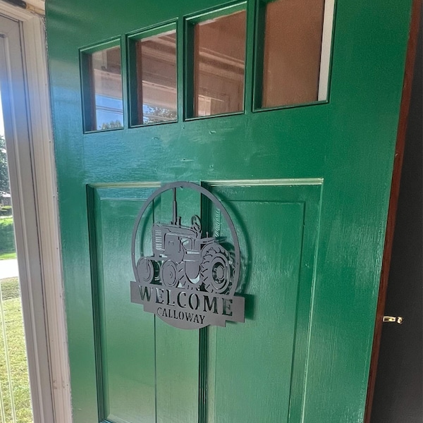 Customized Metal Tractor Sign, Personalized Metal Farm Name Sign, Farm ...